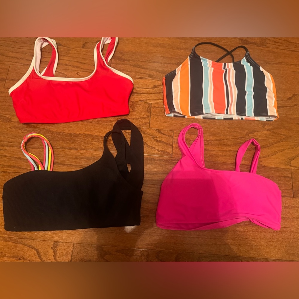 Colorful bathing suit tops for girls